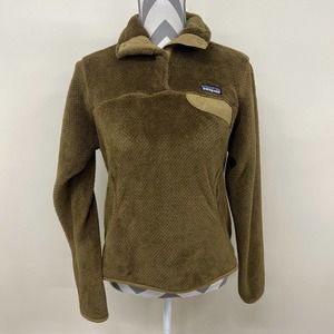 PATAGONIA womens fleece Small OD Green pullover sweater 25441 FS Bnfts Charity